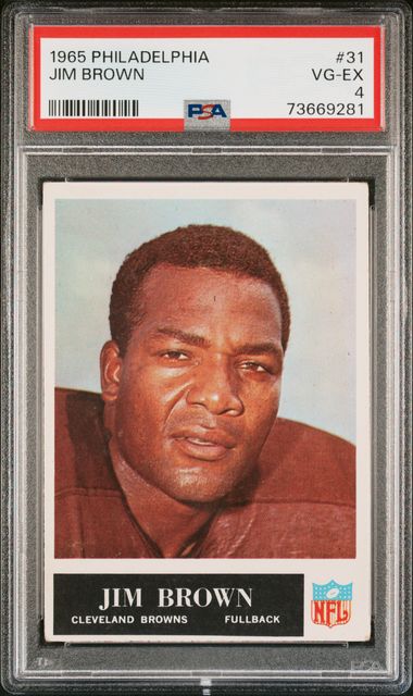 Jim Brown 1965 Philadelphia #31 PSA 4