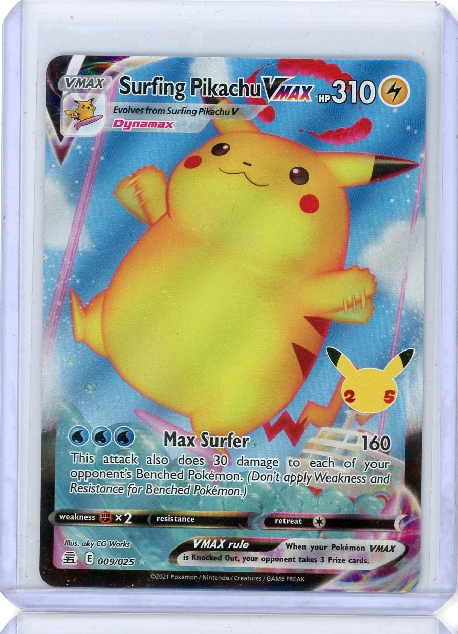 Surfing Pikachu Vmax Pokémon Celebrations Ultra Rare #009/025