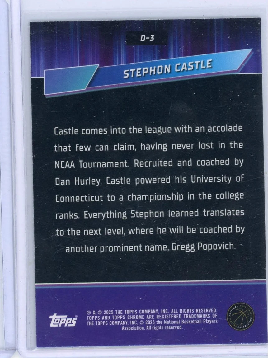 Stephon Castle 2024-25 Topps Chrome Destiny Purple Geometric RC