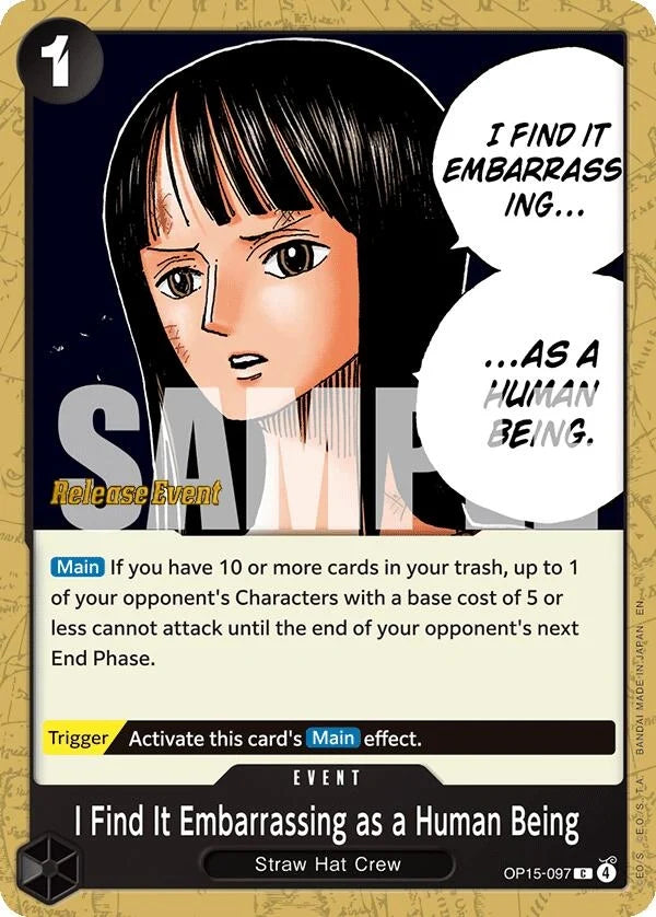 I Find It Embarrassing as a Human Being (OP15-097) (Adventure on Kami's Island Release Event Cards) (OP15 RE)