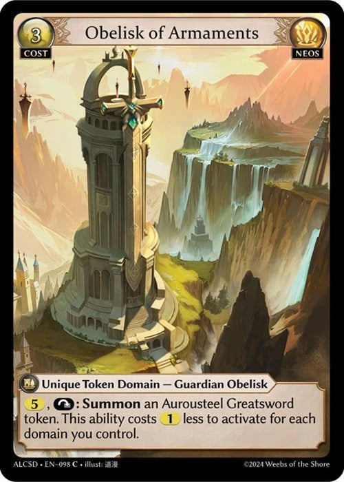 Obelisk of Armaments (098) (Alchemical Revolution Starter Decks) (ALCSD)