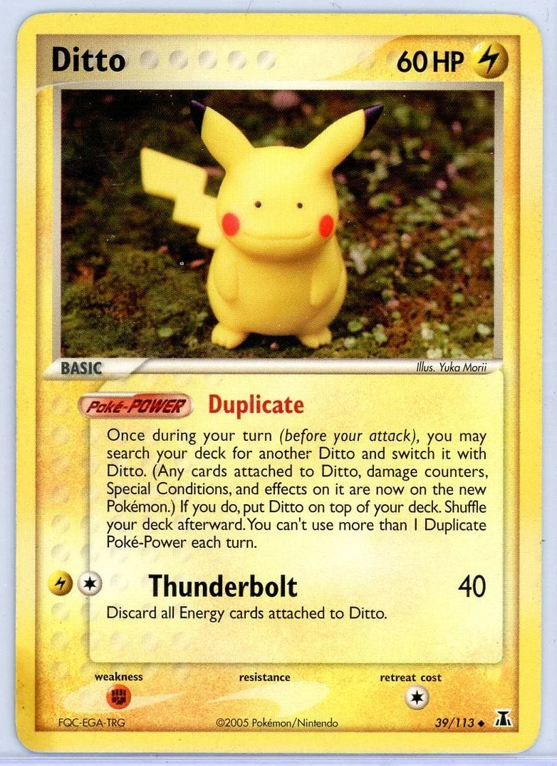 Ditto (Pikachu) 2005 Pokémon Delta Species non holo #39/113 MP/HP