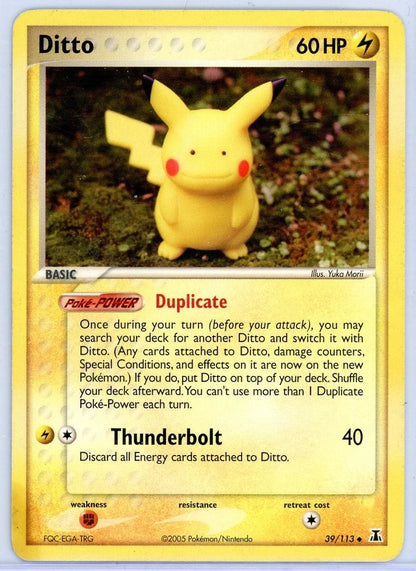 Ditto (Pikachu) 2005 Pokémon Delta Species non holo #39/113 MP/HP