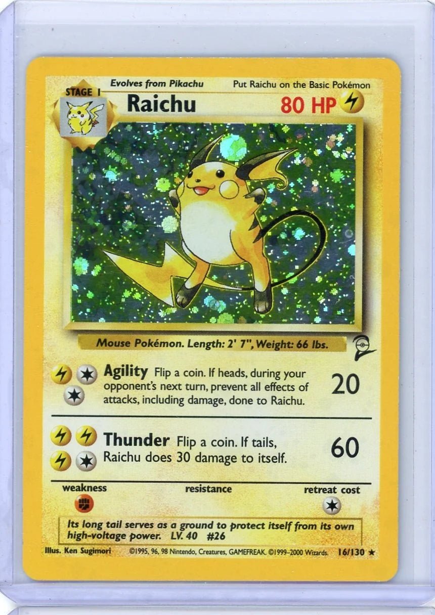 Raichu Pokémon Base Set 2 Holo #16/130