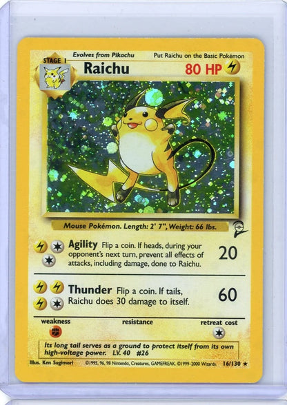 Raichu Pokémon Base Set 2 Holo #16/130