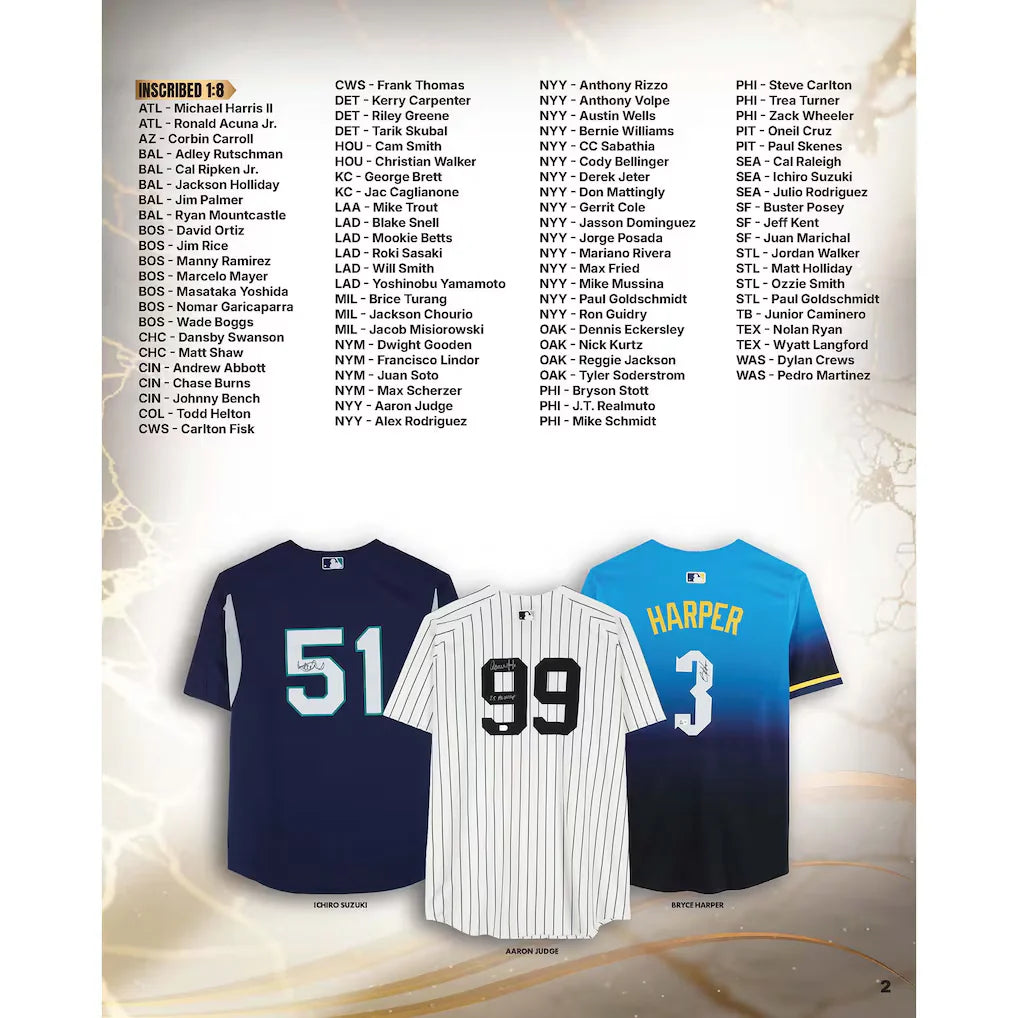 2026 Under Wraps Autographed MLB Jerseys Vol. I