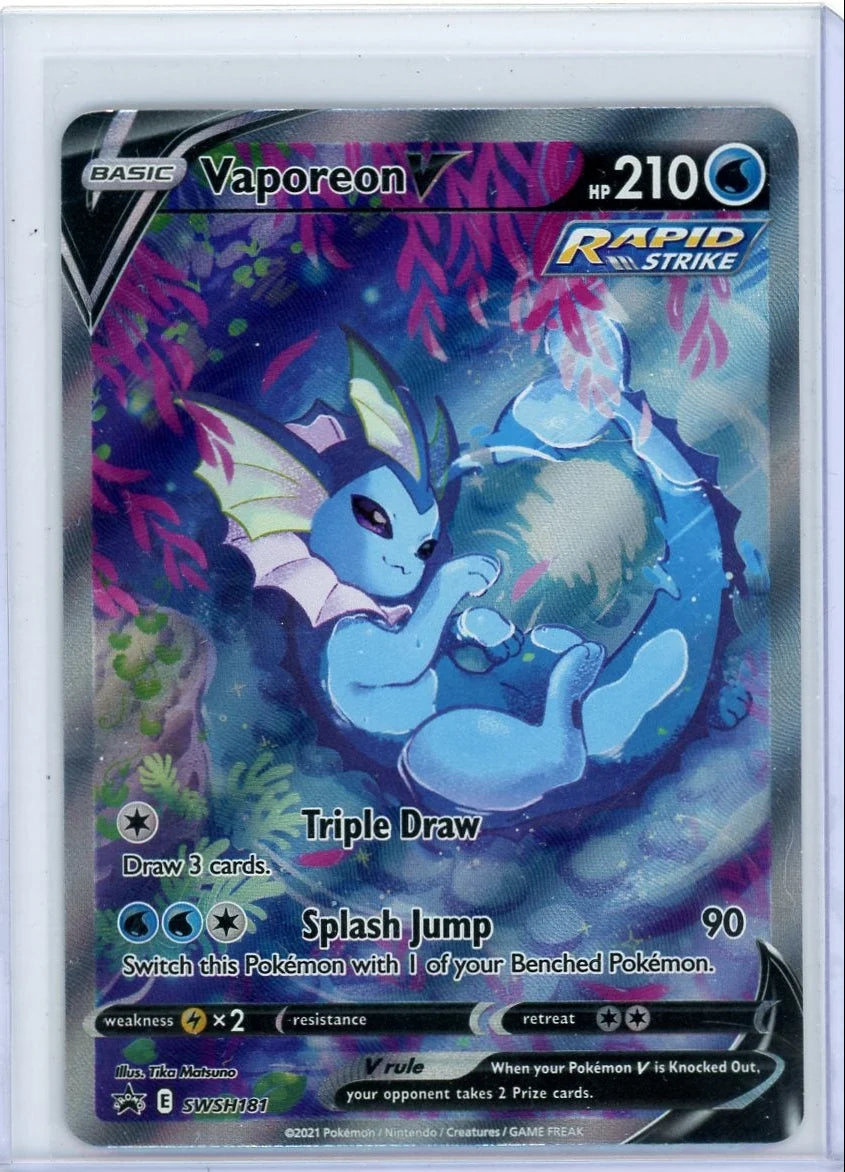 Vaporeon V Pokémon Sword & Shield Black Star Promo #SWSH181