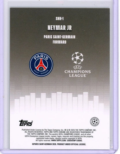 Neymar Jr. 2026 Topps Chrome Silenced Aqua Refractor #'d 035/199