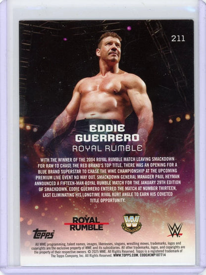 Eddie Guerrero Legend 2025 Topps Universe WWE Event Variation Purple Glass #211 #'d 357/399