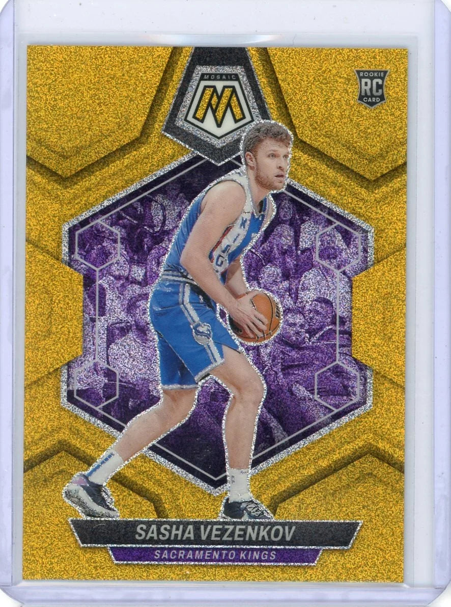 Sasha Vezenkov 2023-24 Panini Mosaic Gold Glitter RC #'d 3/5