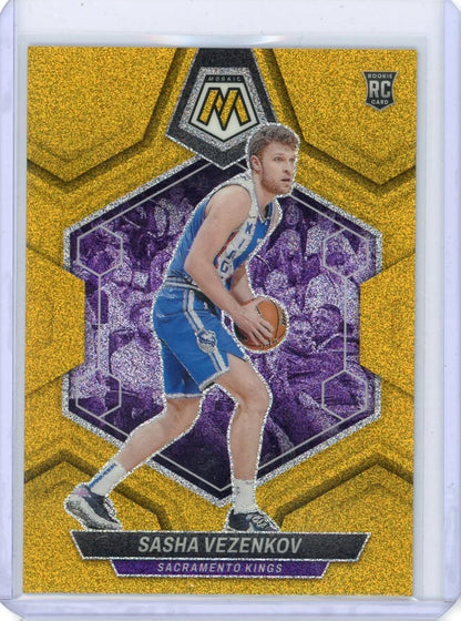 Sasha Vezenkov 2023-24 Panini Mosaic Gold Glitter RC #'d 3/5