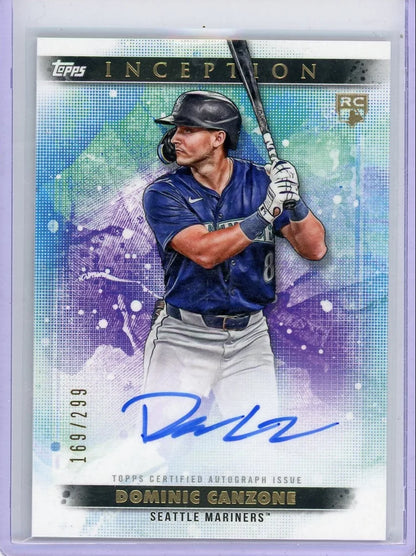 Dominic Canzone 2024 Topps Inception Rookie Autograph #'d 269/299