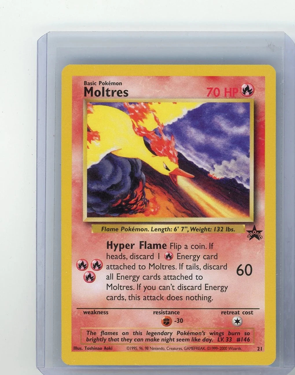 Moltres Pokémon WOTC Black Star Promo #21