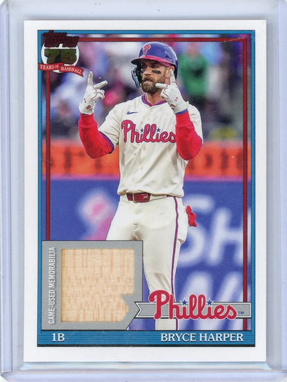 Bryce Harper 2026 Topps '91 game-used bat relic