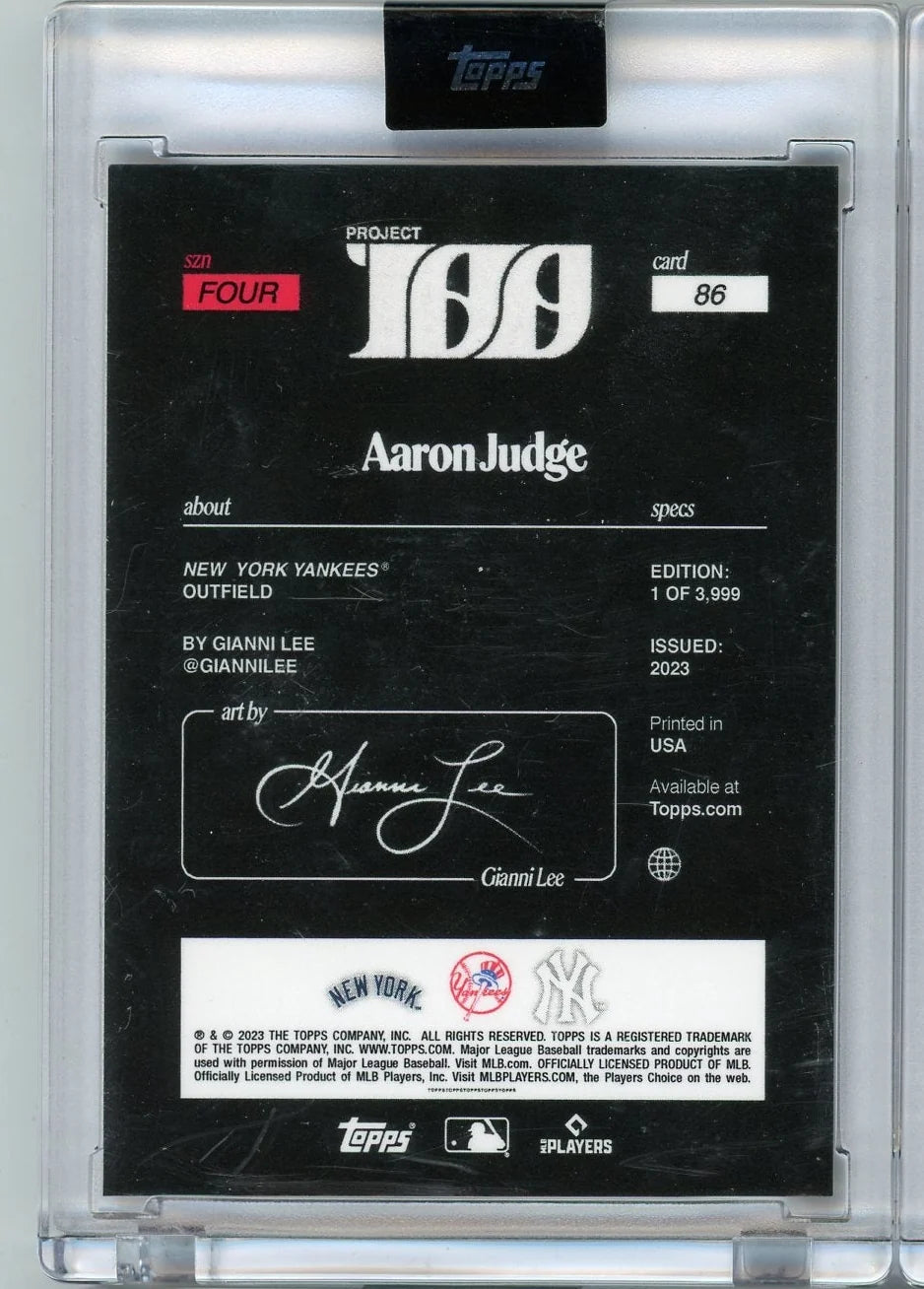 Aaron Judge 2023 Topps 100 Season 4 #86 by Gianni Lee /3999