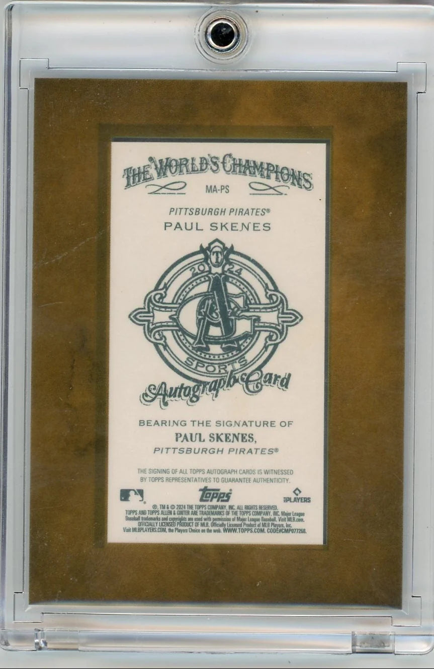 Paul Skenes 2024 Topps Allen & Ginter Mini Framed Rookie Autograph