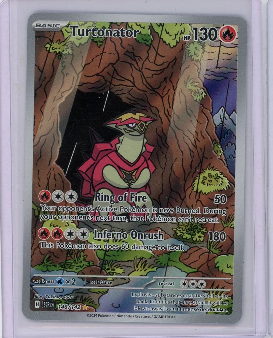 Turtonator 2024 Pokemon Stellar Crown Illustration rare #146/142