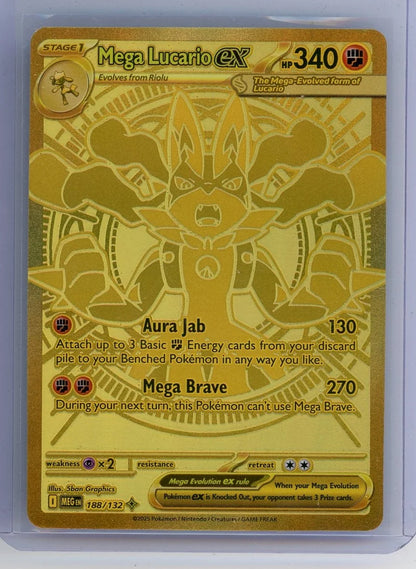 Mega Lucario ex 2025 Pokemon Mega Evolution Ultra rare #188/132