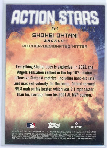 Shohei Ohtani 2023 Topps Update Action Stars #'d 51/75