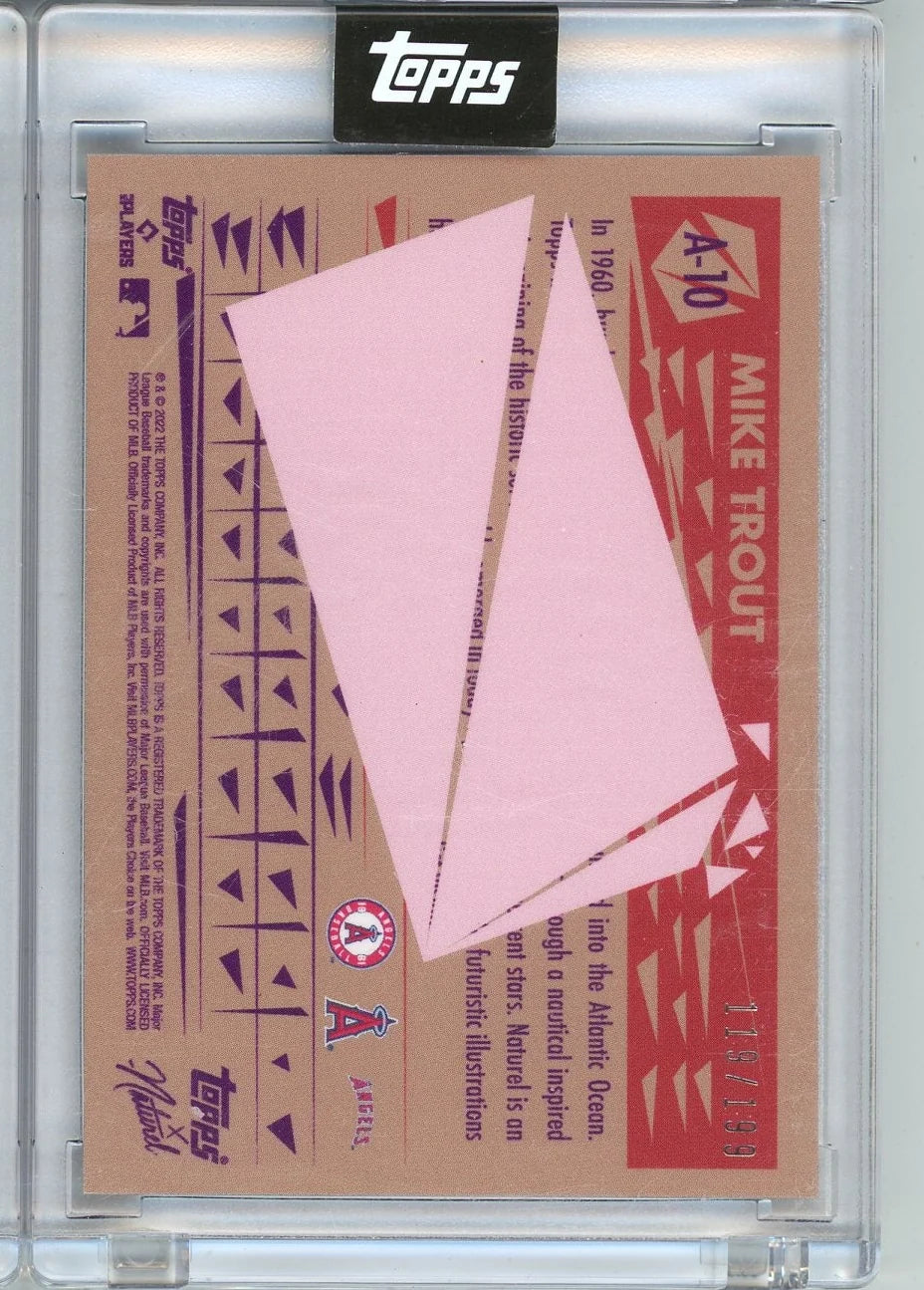 Mike Trout 2022 Topps '52 by Naturel Gum-Back foil #'d 119/199