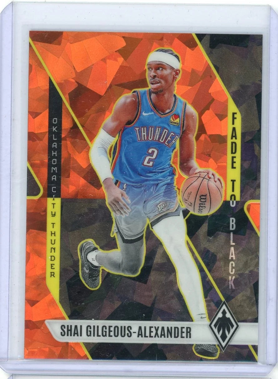 Shai Gilgeous-Alexander 2023-24 Panini Phoenix Fade to Black orange ice #'d 190/249