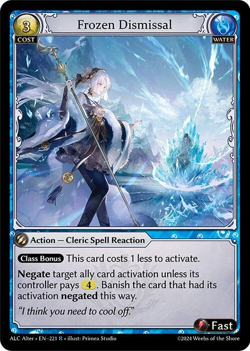 Frozen Dismissal (221) (Alchemical Revolution Alter Edition) (ALC Alter)