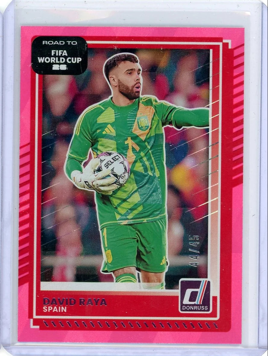David Raya 2026 Panini Donruss World Cup pink cubic #'d 44/45