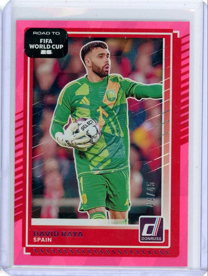 David Raya 2026 Panini Donruss World Cup pink cubic #'d 44/45