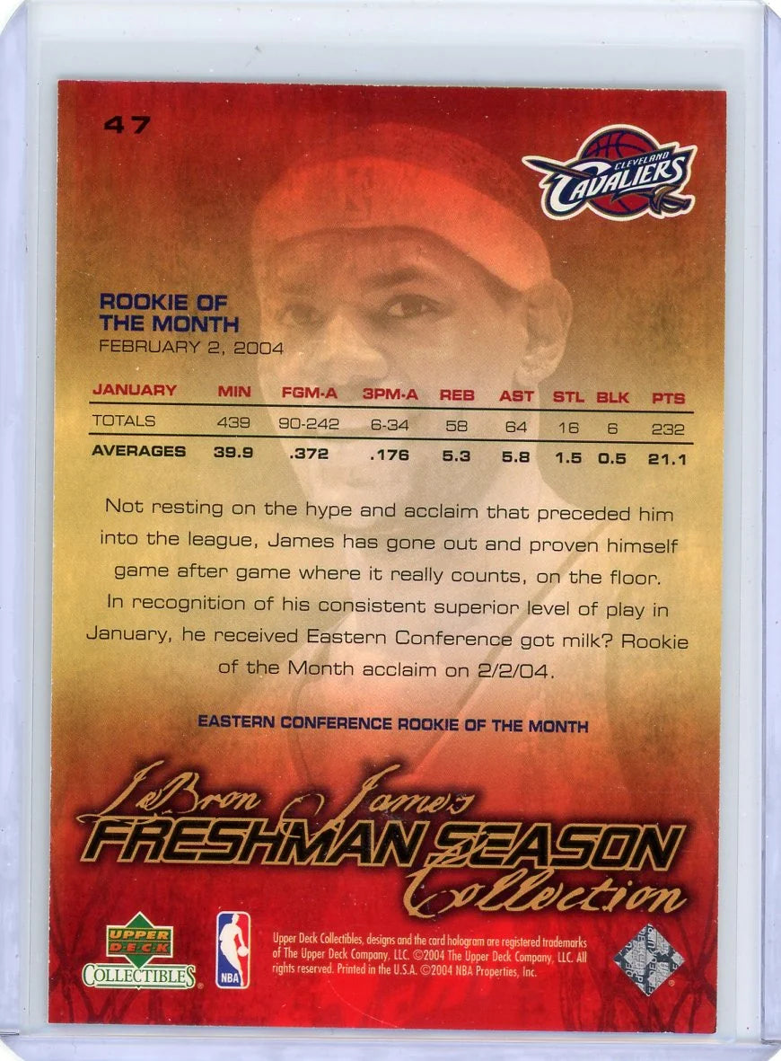 LeBron James 2004 Upper Deck Freshman Season Collection #47