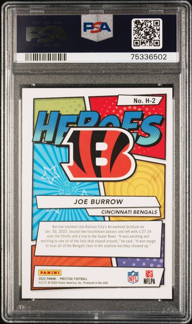 Joe Burrow 2022 Panini Prestige Heroes PSA 10