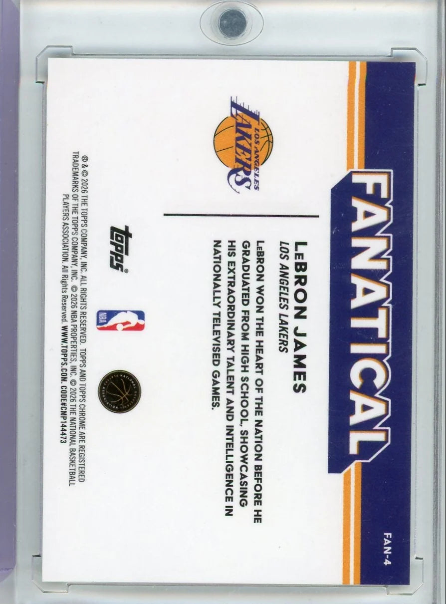 LeBron James 2025-26 Topps Chrome Update Fanatical SSP