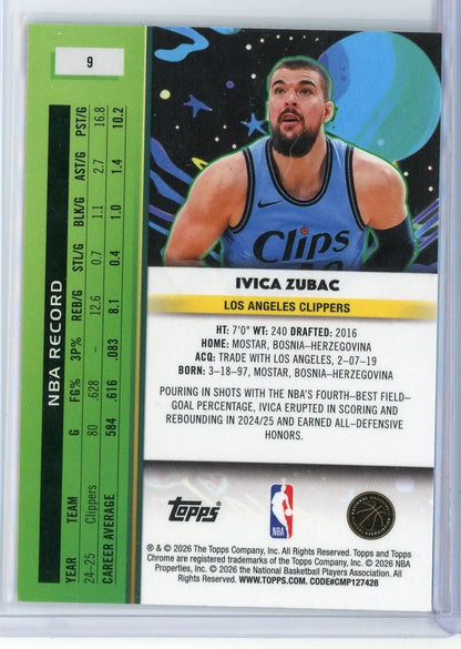 Ivica Zubac 2025-26 Topps Cosmic Chrome Purple #'d 058/150