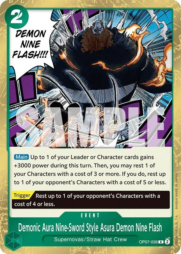 Demonic Aura Nine-Sword Style Asura Demon Nine Flash (OP07-036) (500 Years in the Future) (OP07)