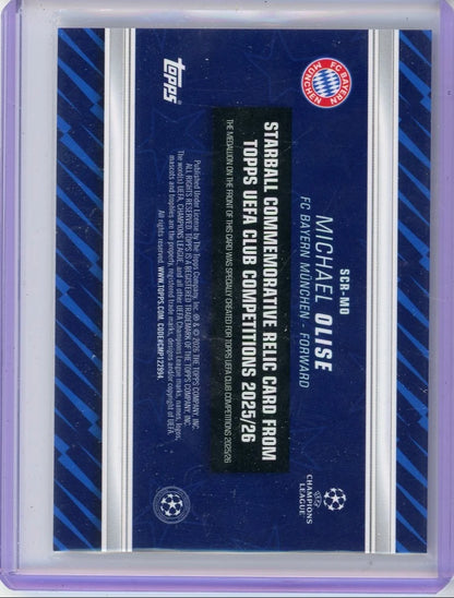 Michael Olise 2025-26 Topps UEFA Club Competitions Starball Commemorative Relic