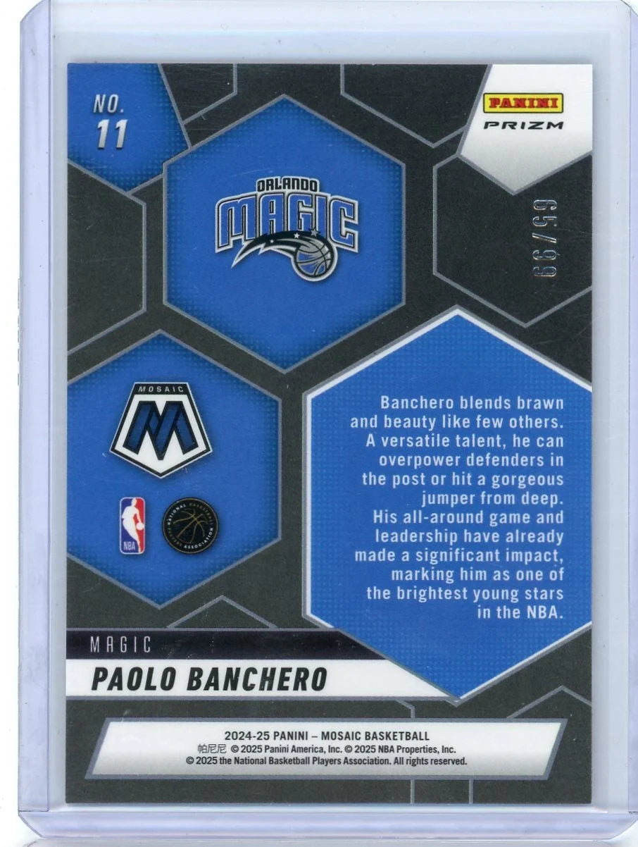 Paolo Banchero 2024-25 Panini Mosaic Fast Break Montage red #'d 65/99