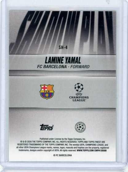 Lamine Yamal 2025-26 Topps Finest UEFA Shadow Play SH-4