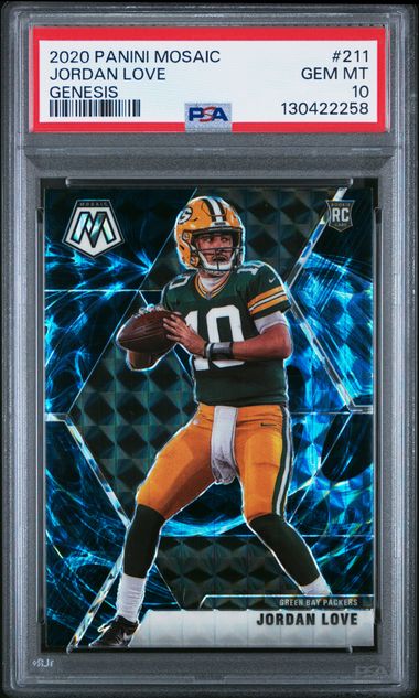 Jordan Love 2020 Panini Mosaic Genesis RC PSA 10