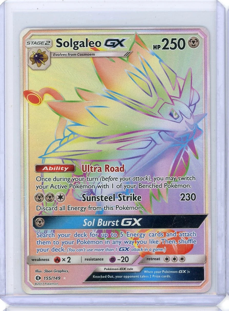Solgaleo GX Pokémon Sun & Moon Rainbow #155/149