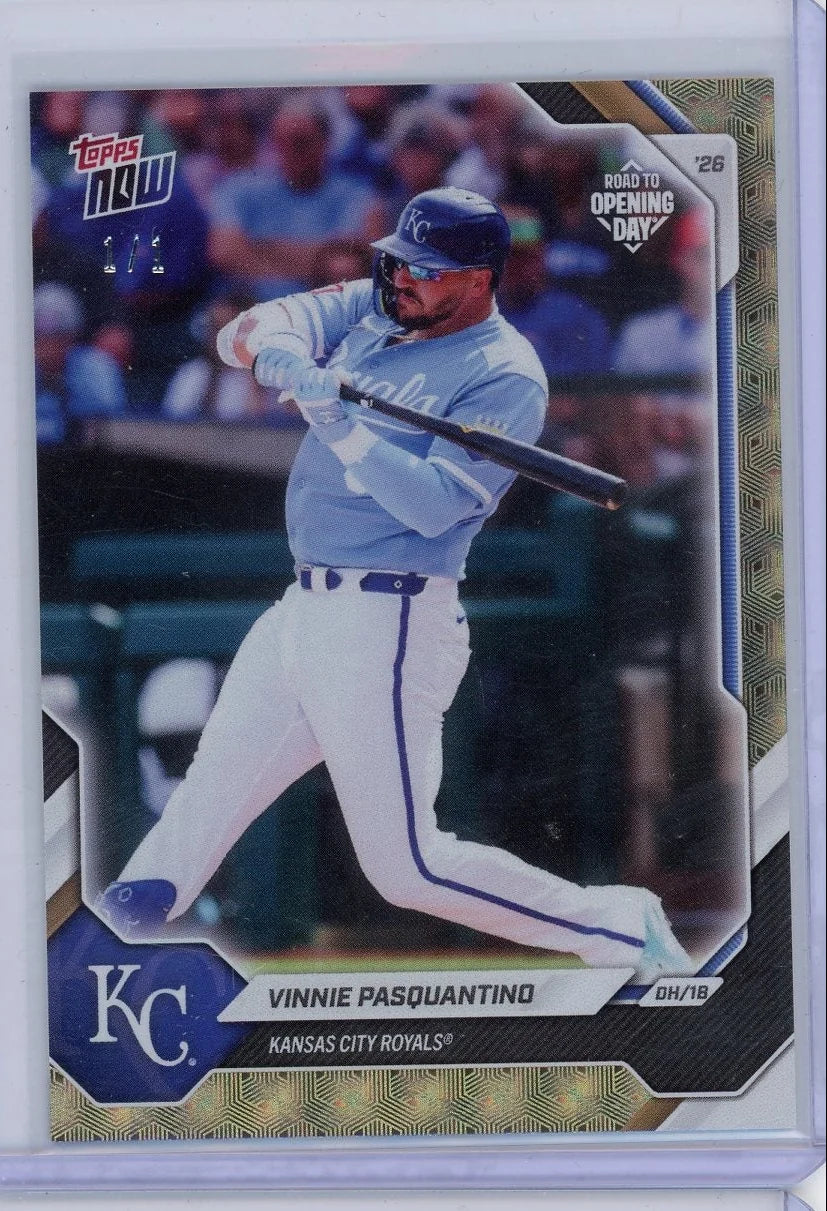 Vinnie Pasquantino 2026 Topps Now Opening Day Foilfractor #'d 1/1