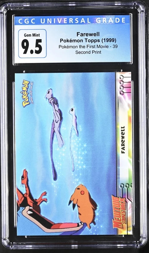 Farewell Pokémon 1999 Topps The First Movie Second Print CGC 9.5