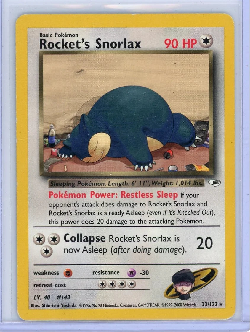 Rocket's Snorlax 2000 Pokémon Gym Heroes #33/132 (LP)