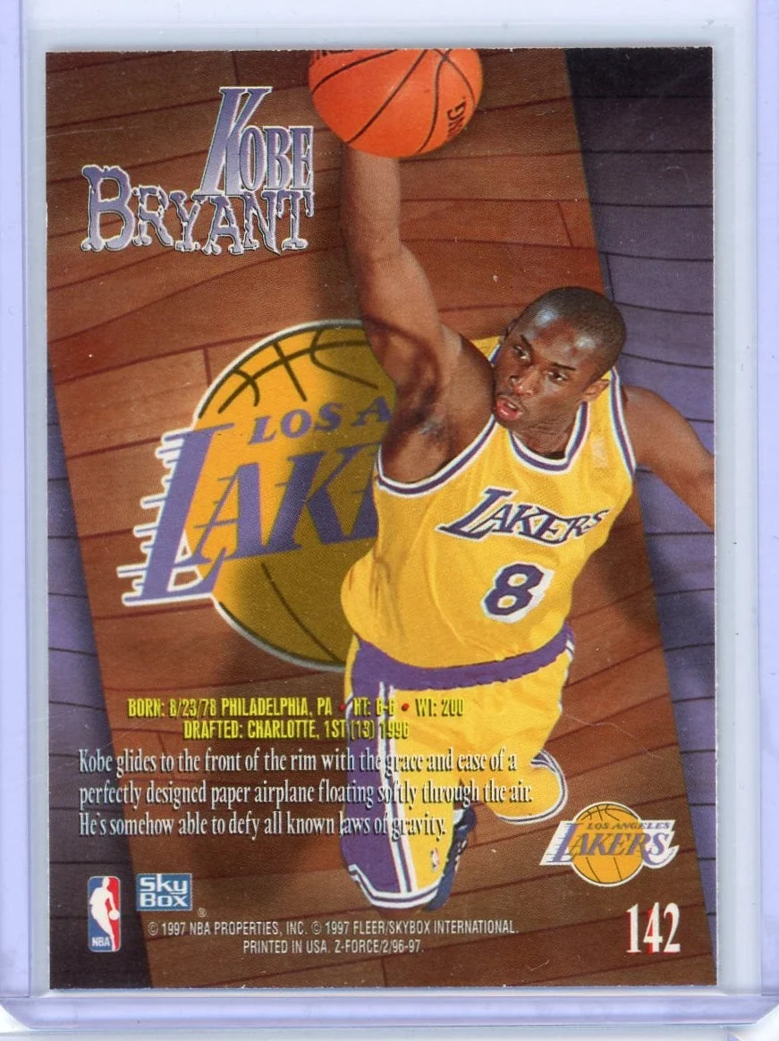 Kobe Bryant 1996 Skybox Z Force Rookie #142