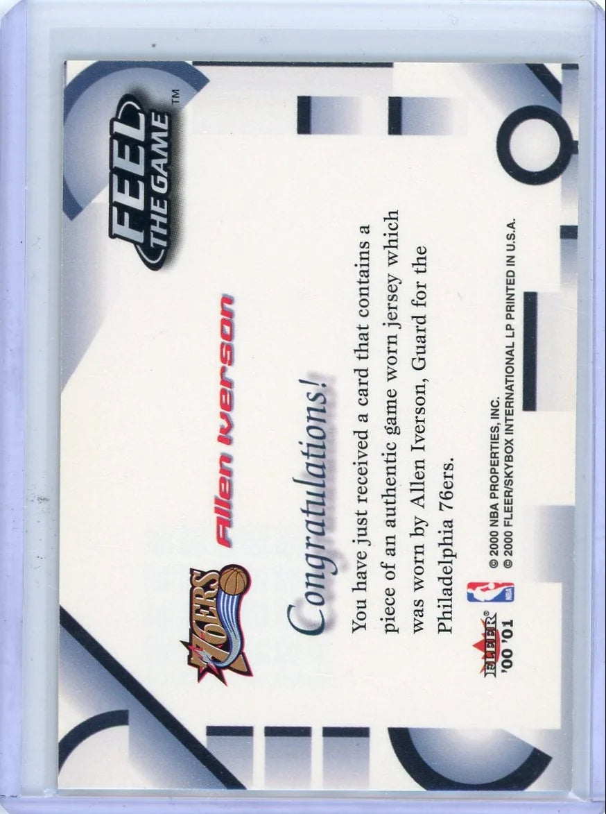Allen Iverson 2000 Fleer Feel the Game Jersey Relic