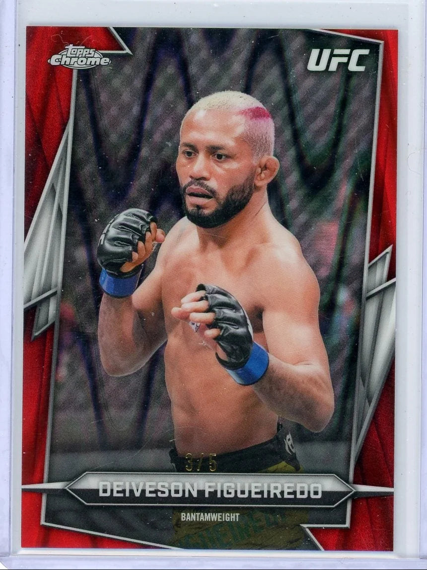 Deiveson Figueiredo 2026 Topps Chrome red raywave #'d 3/5