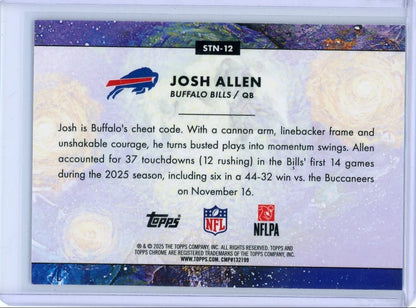 Josh Allen 2025 Topps Cosmic Chrome Stars in the Night