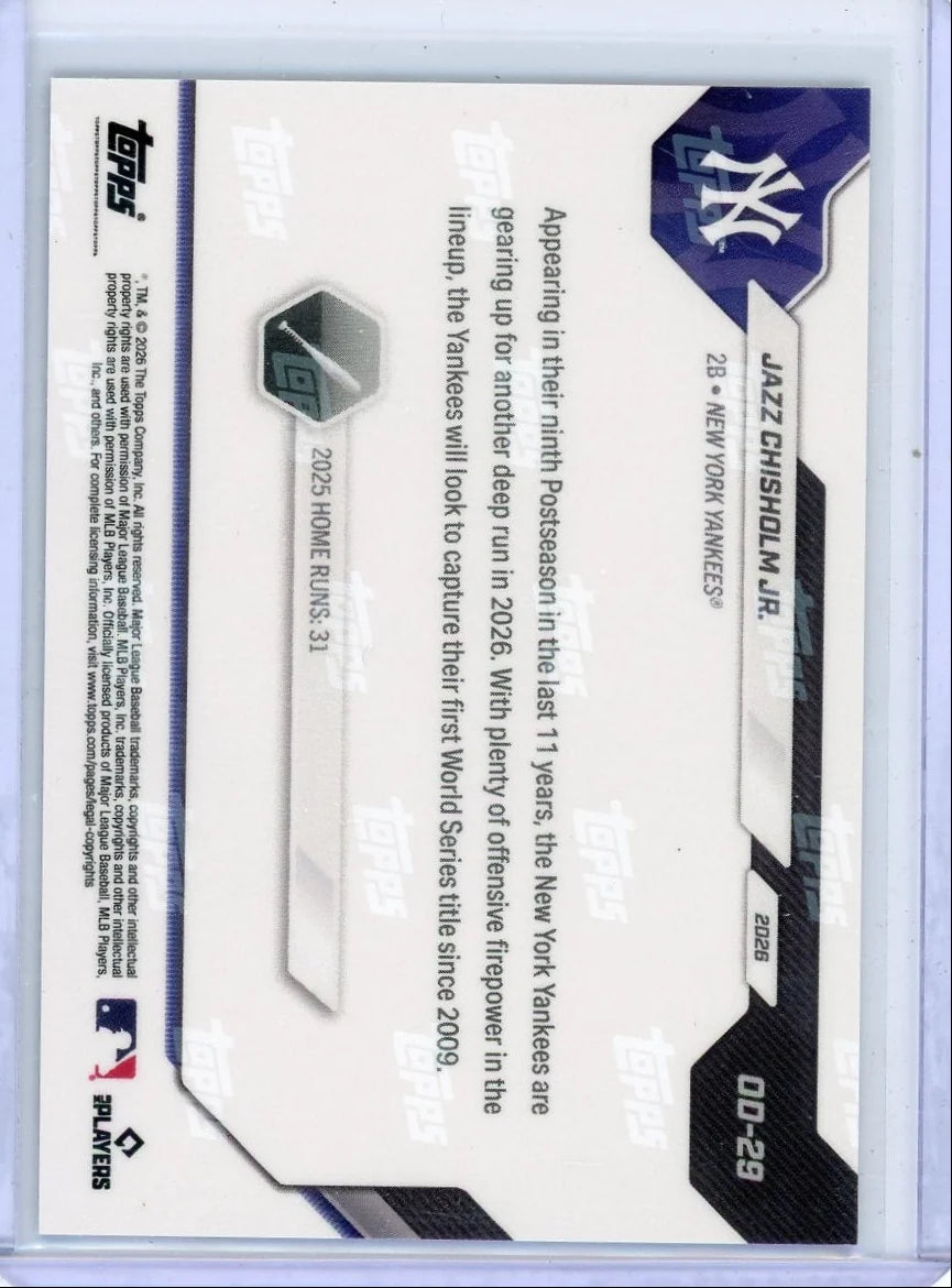 Jazz Chisholm 2026 Topps Now Opening Day Blue Foil #'d 070/150