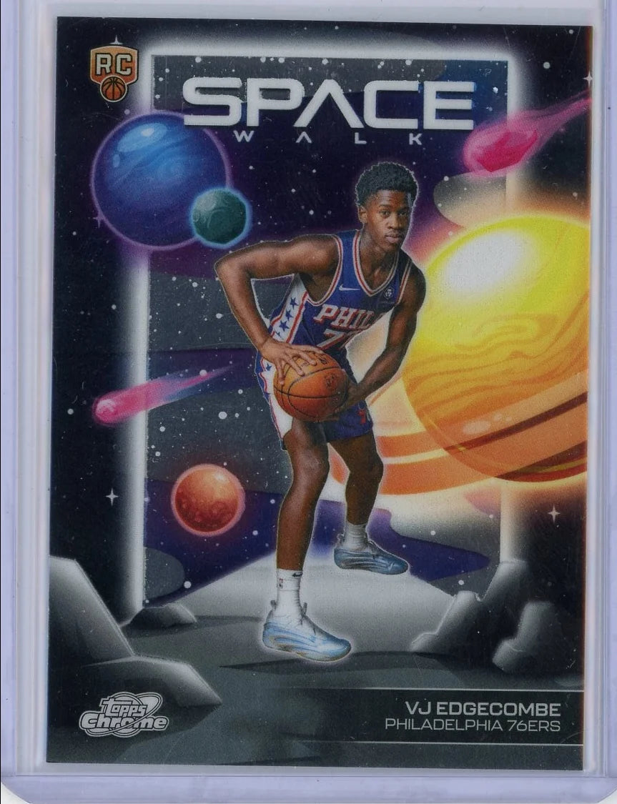 VJ Edgecombe 2026 Topps Chrome Space Walk Rookie Card #SW-14