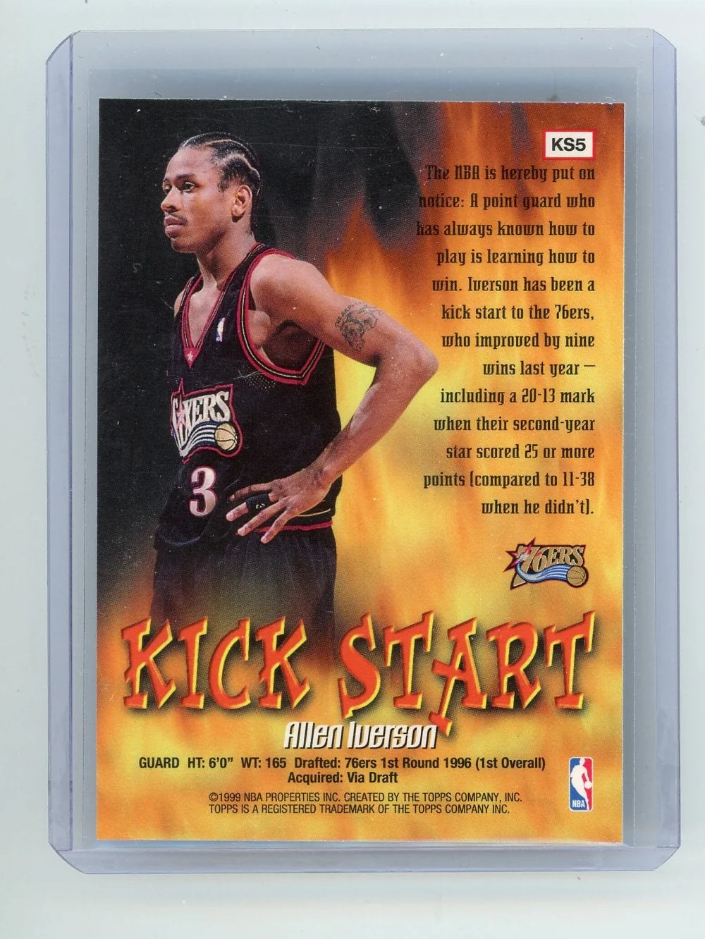 Allen Iverson 1999 Topps Kick Start #KS5