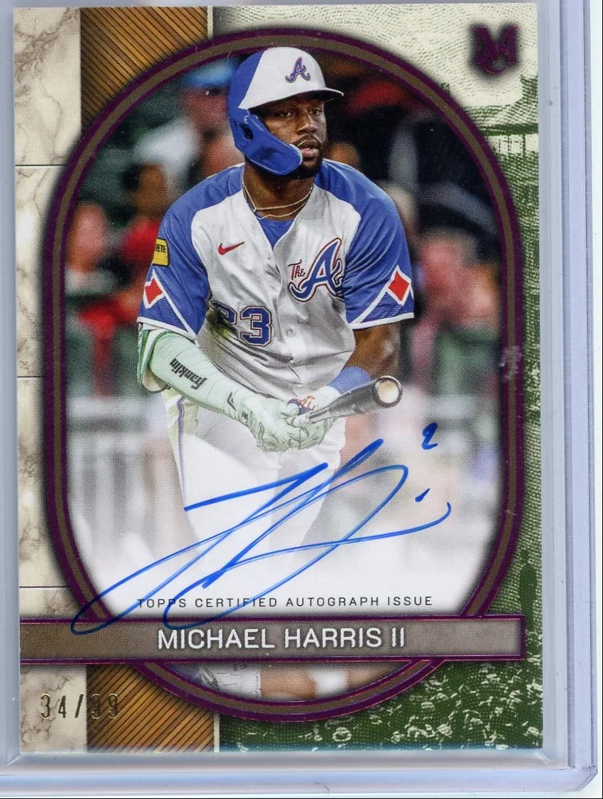 Michael Harris 2025 Topps Museum Collection Autograph #'d 34/99