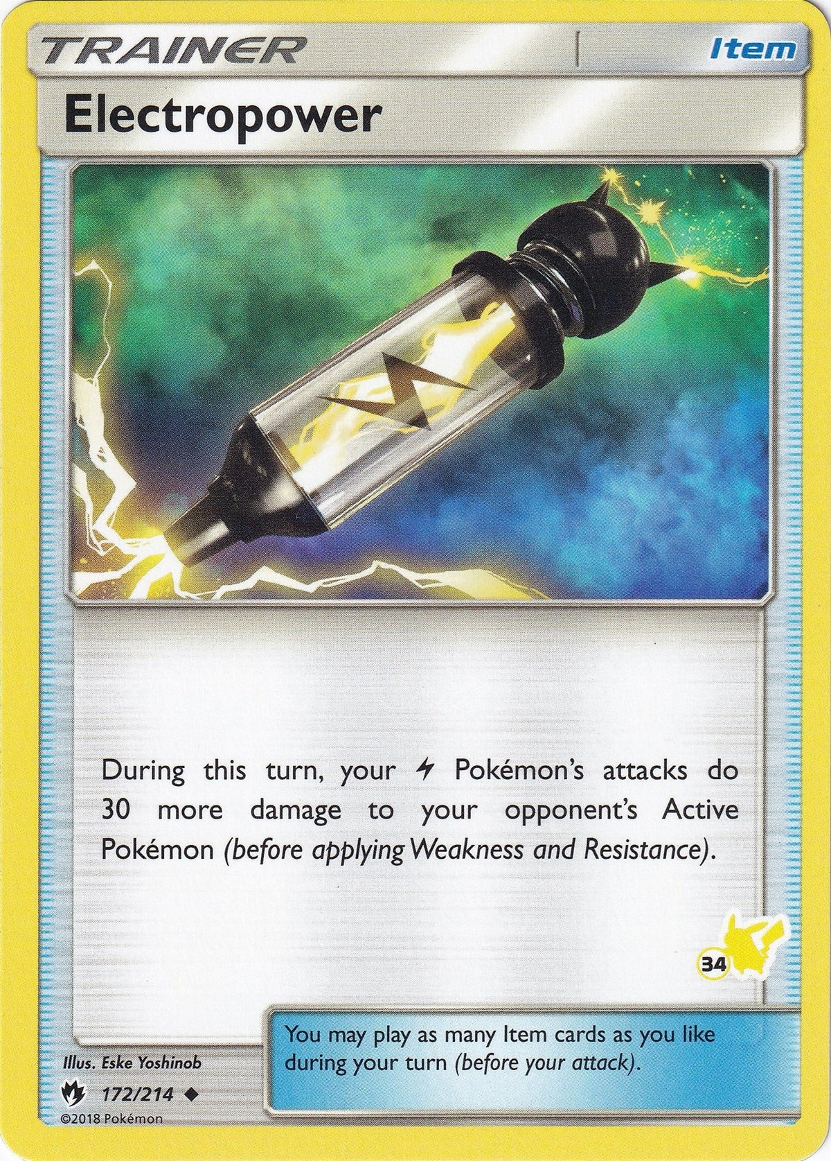 Electropower - 172/214 (#34 Pikachu Stamped) (172/214) (Battle Academy) (BTA)